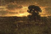 George Inness Sunrise oil painting on canvas